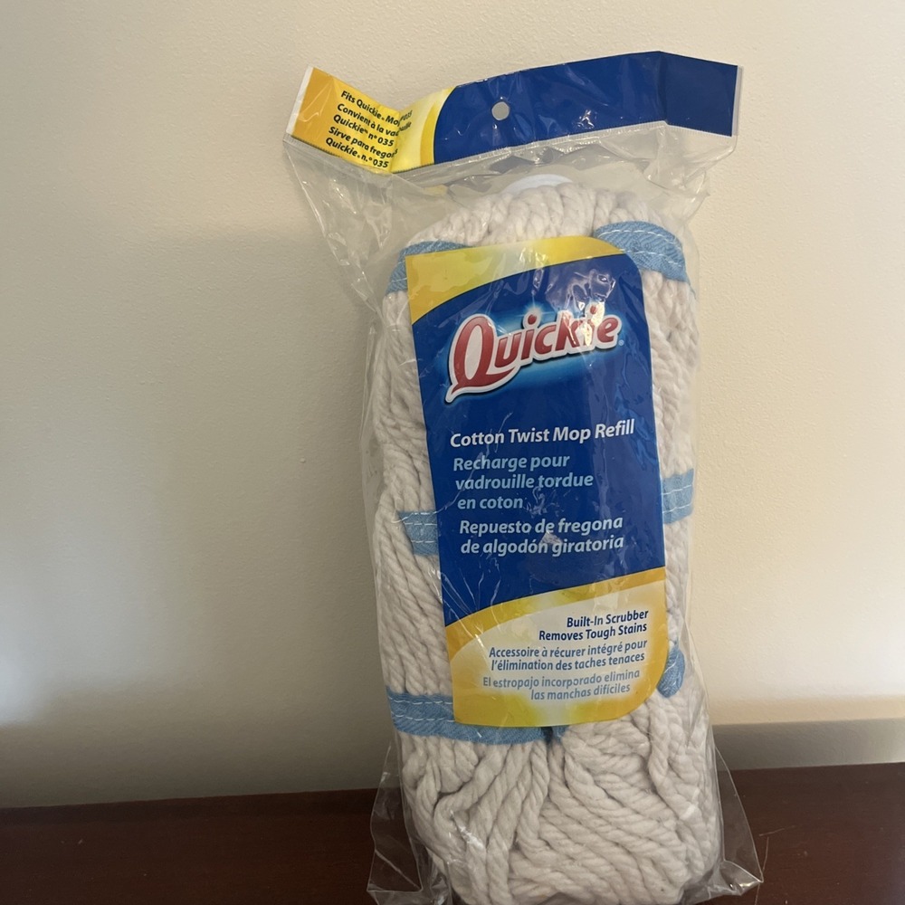 Quickie Cotton Twist Mop Refill #035 Cotton Yarn‎ Scrubber NOS